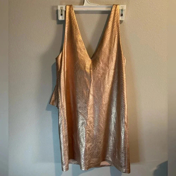 ZARA mini DRESS XS ROSE GOLD - Picture 3 of 4